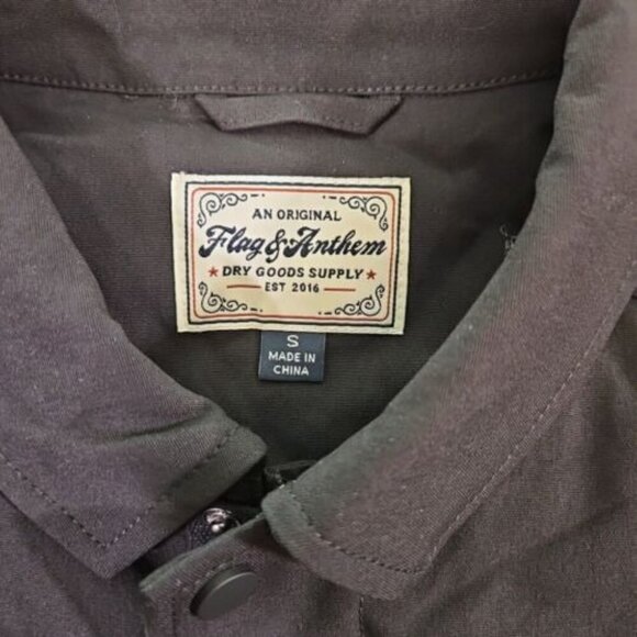 Flag & Anthem Coat Men's Small Black Full Zip Insulated Old Money NWOT 4 Pockets - Picture 4 of 14